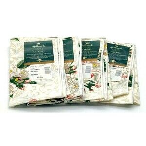 Lot of 4 Hallmark Dinner Napkins Cream Juliana NWT Floral Spring